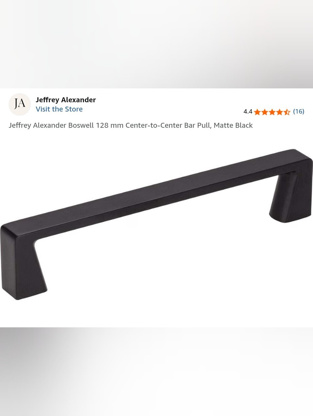 NWT Matte Black Bar Pull For Cabinets Set Of 3